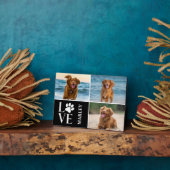 ペットの現代的な犬愛好家 3 枚の写真のコラージュ フォトプラーク (側面)