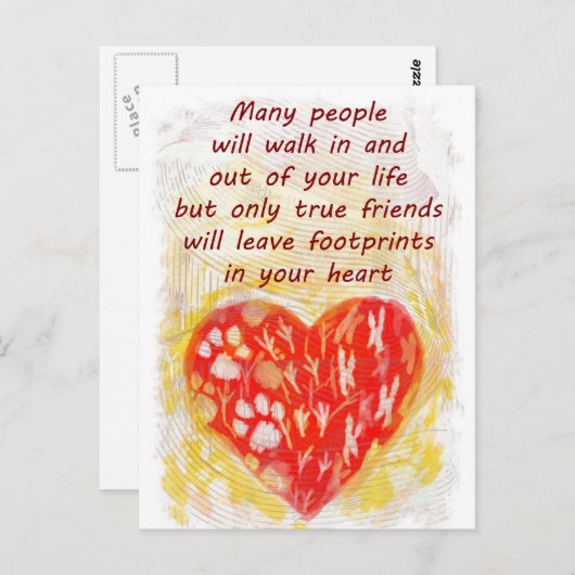 ペットの真の友人引用文 ポストカード (正面/裏面)