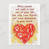 ペットの真の友人引用文 ポストカード (正面)