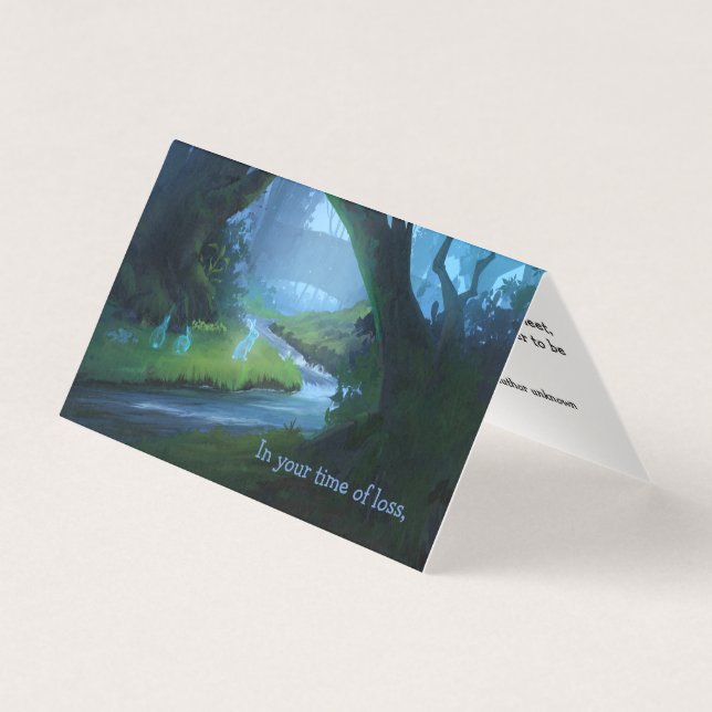 ペットの紛失の追悼カード (正面)