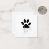 ペットの紛失を申し訳なく悔やみや弔慰カード ノートカード (正面/裏面インサイチュ)