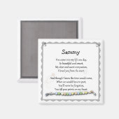 ペットの紛失マグネットに手でプリントしたハート マグネット (正面/裏面)