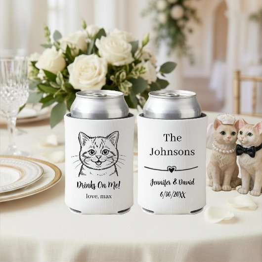 ペットの結婚式カスタムデザイン 缶クーラー