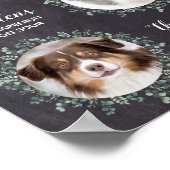 ペットの結婚式シグネチャードリンク 3枚の写真 黒板 ポスター (角)