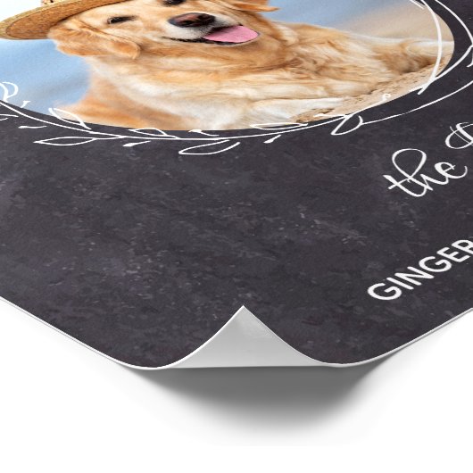 ペットの結婚式写真 犬バー シグネチャーカクテル ポスター (角)