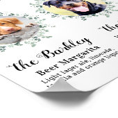 ペットの結婚式用シグネチャードリンク パーソナライズ 3枚の写真 ポスター (角)