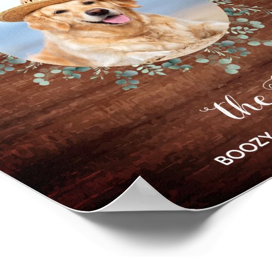 ペットの結婚式 ウェルカムドリンク 看板 愛犬 ポスター (角)