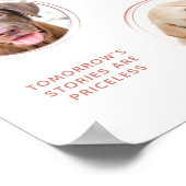 ペットの結婚式 オープンバー 犬 2 写真 ローズゴールド ドリンク ポスター (角)