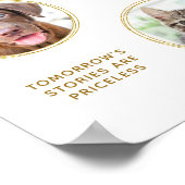 ペットの結婚式 ドッグ オープンバー フォト エレガント ゴールド ドリンク ポスター (角)