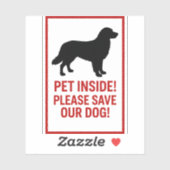 ペットの緊急警警告告 シール (シート)