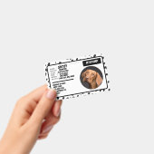 ペットの緊急連絡先写真付きIDカード バッジ (手持ち)