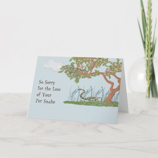 ペットの蛇の同情カード カード (正面)