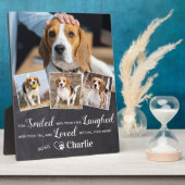 ペットの記念ペットの損失のギフトパーソナライズされた4写真 フォトプラーク (側面)