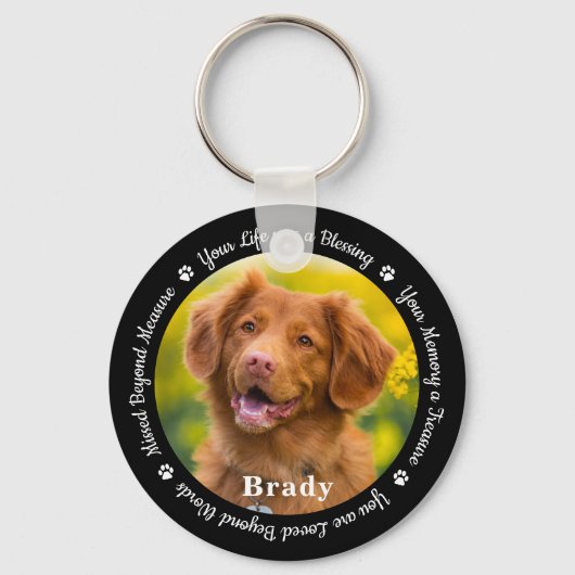 ペットの記念ペットロスのギフト記念犬の写真 キーホルダー (裏面)