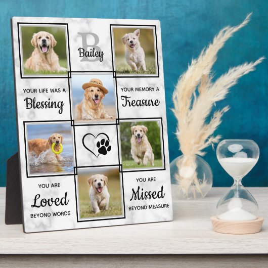 ペットの記念ペットロス記念ユニーク酒6犬写真 フォトプラーク (側面)