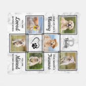 ペットの記念ペットロス記念ユニーク酒6犬写真 フリースブランケット (正面(横))