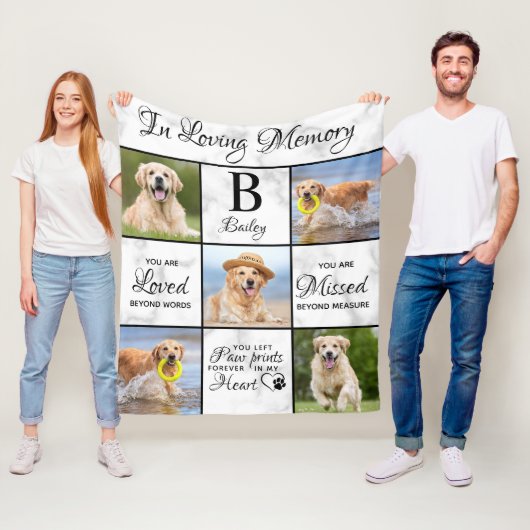 ペットの記念ペットロス記念ユニーク5 Dog写真 フリースブランケット (インサイチュ)