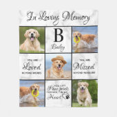 ペットの記念ペットロス記念ユニーク5 Dog写真 フリースブランケット (正面)