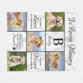 ペットの記念ペットロス記念ユニーク5 Dog写真 フリースブランケット (正面(横))