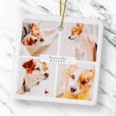 ペットの記念写真で永遠にハートエレガント セラミックオーナメント