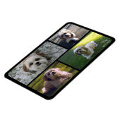 ペットの記念写真のコラージュネームと日付 マグネット (左側)