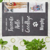 ペットの記念写真コラージュ キッチンタオル (折り畳み)