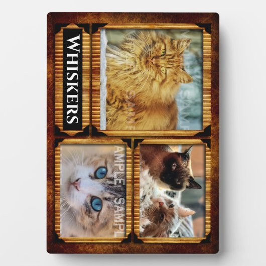 ペットの記念写真集 |竹枠 フォトプラーク (正面)