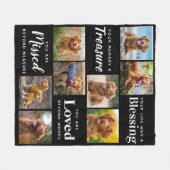 ペットの記念品パーソナライズされたの紛失の写真 フリースブランケット (正面(横))
