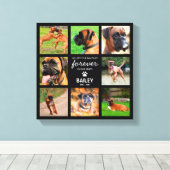 ペットの記念品 |愛するメモリ内8の写真 キャンバスプリント (インサイチュ (ウッドフロア))