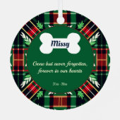 ペットの記念忘れ碑はない メタルオーナメント (裏面)