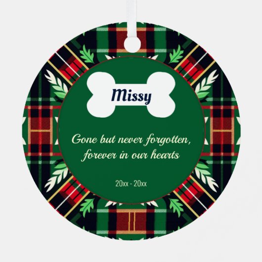 ペットの記念忘れ碑はない メタルオーナメント (裏面)