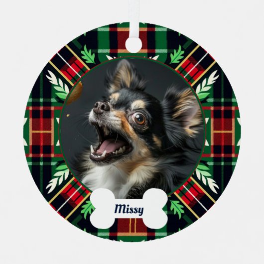 ペットの記念忘れ碑はない メタルオーナメント (正面)