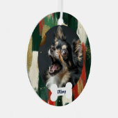 ペットの記念忘れ碑はない メタルオーナメント (正面右)