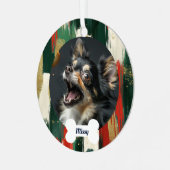 ペットの記念忘れ碑はない メタルオーナメント (正面左)