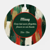 ペットの記念忘れ碑はない メタルオーナメント (裏面)