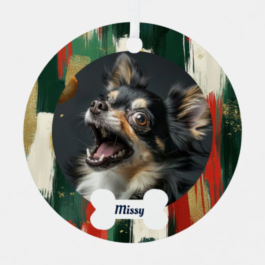 ペットの記念忘れ碑はない メタルオーナメント (正面)