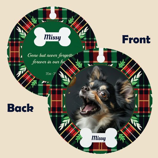 ペットの記念忘れ碑はない メタルオーナメント