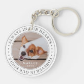 ペットの記念撮影は常に私たちのハートモダン写真 キーホルダー (裏面)