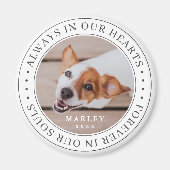 ペットの記念撮影は常に私たちのハートモダン写真 マグネット (正面)