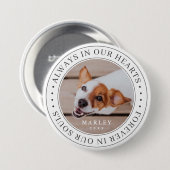 ペットの記念撮影は常に私たちのハートモダン写真 缶バッジ (正面&裏面)