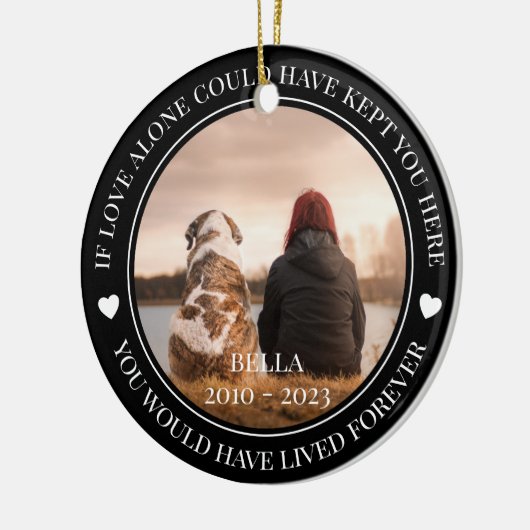 ペットの記念永遠の休日を生きていたであろう セラミックオーナメント (左)