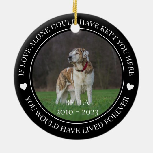 ペットの記念永遠の休日を生きていたであろう セラミックオーナメント (裏面)