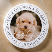 ペットの記念物、思い出のシックエレガントな写真が大好き 缶バッジ