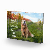 ペットの記念犬「ハートの足跡」 フォトブロック (右)