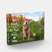 ペットの記念犬「ハートの足跡」 フォトブロック (左)