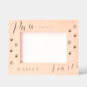 ペットの記念碑の上の手のプリントのハートパーソナライズされた レーザー彫刻フレーム (正面)