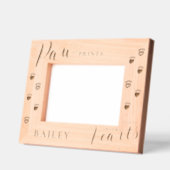 ペットの記念碑の上の手のプリントのハートパーソナライズされた レーザー彫刻フレーム (左)