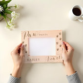 ペットの記念碑の上の手のプリントのハートパーソナライズされた レーザー彫刻フレーム