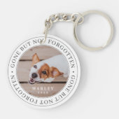 ペットの記念碑は消え忘れたがモダン写真 キーホルダー (裏面)