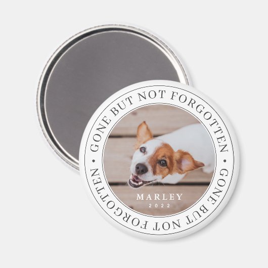 ペットの記念碑は消え忘れたがモダン写真 マグネット (正面/裏面)